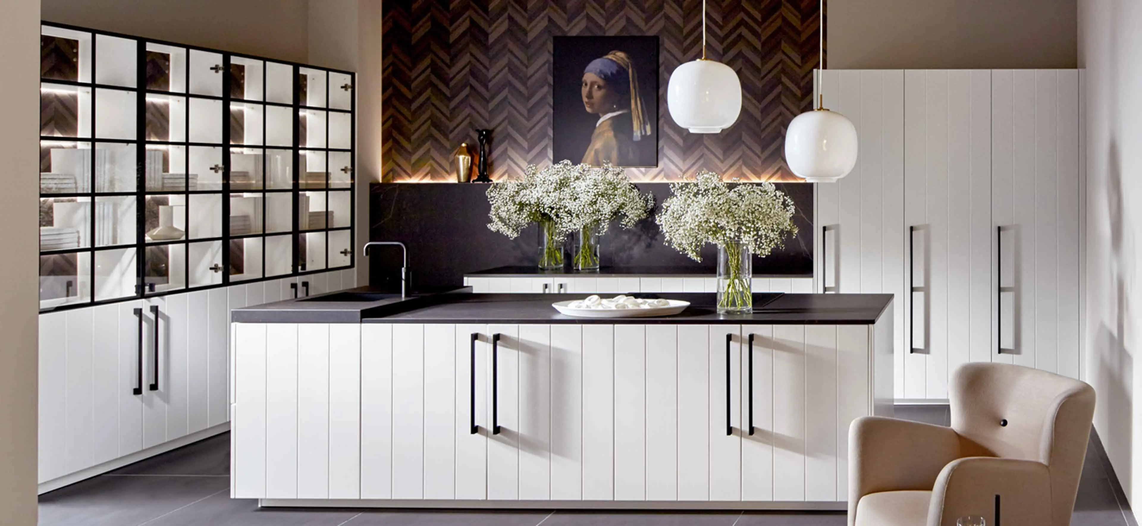 Weiße Küche im Landhausstil