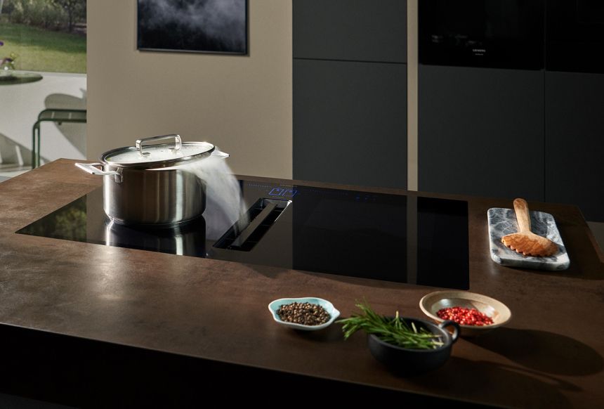 Kochfeld mit integriertem Dunstabzug