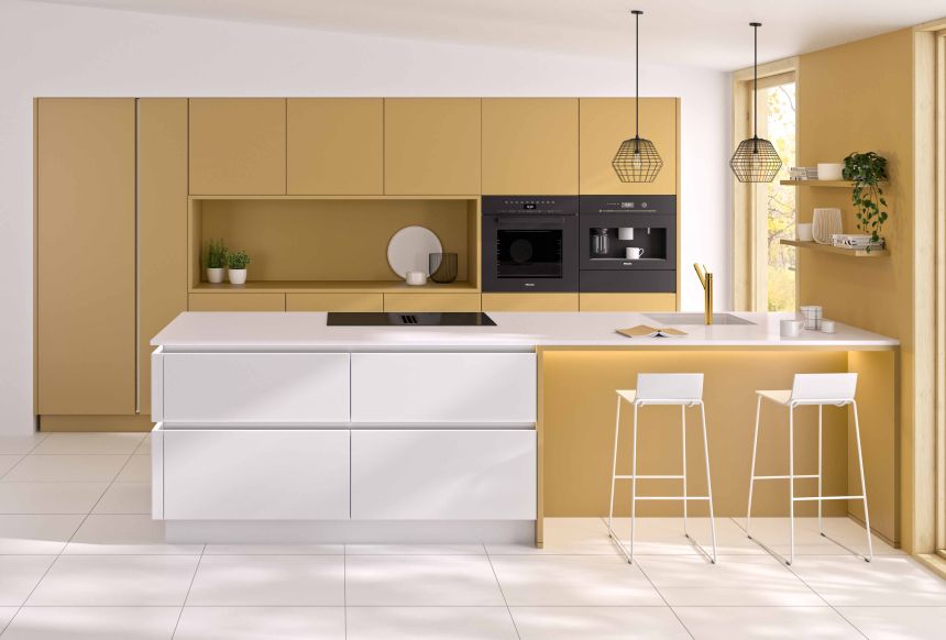 Küchentrends Küchenfarbe Caramel