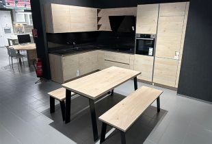 STN11 | Artwood Asteiche natur | Neff | Naturstein Arbeitsplatte African Silver