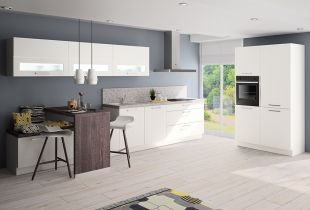 Marquardt Küchen: Klaßische 2 Zeilenküche Mit Rosa Beta Naturstein